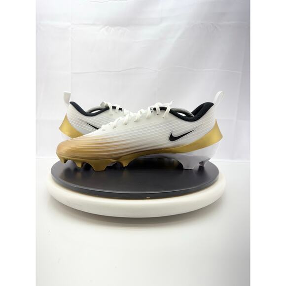 Nike Vapor Speed 3 Men’s Size 12 White Metallic Gold Football Cleats FB3303-103 - Picture 5 of 9